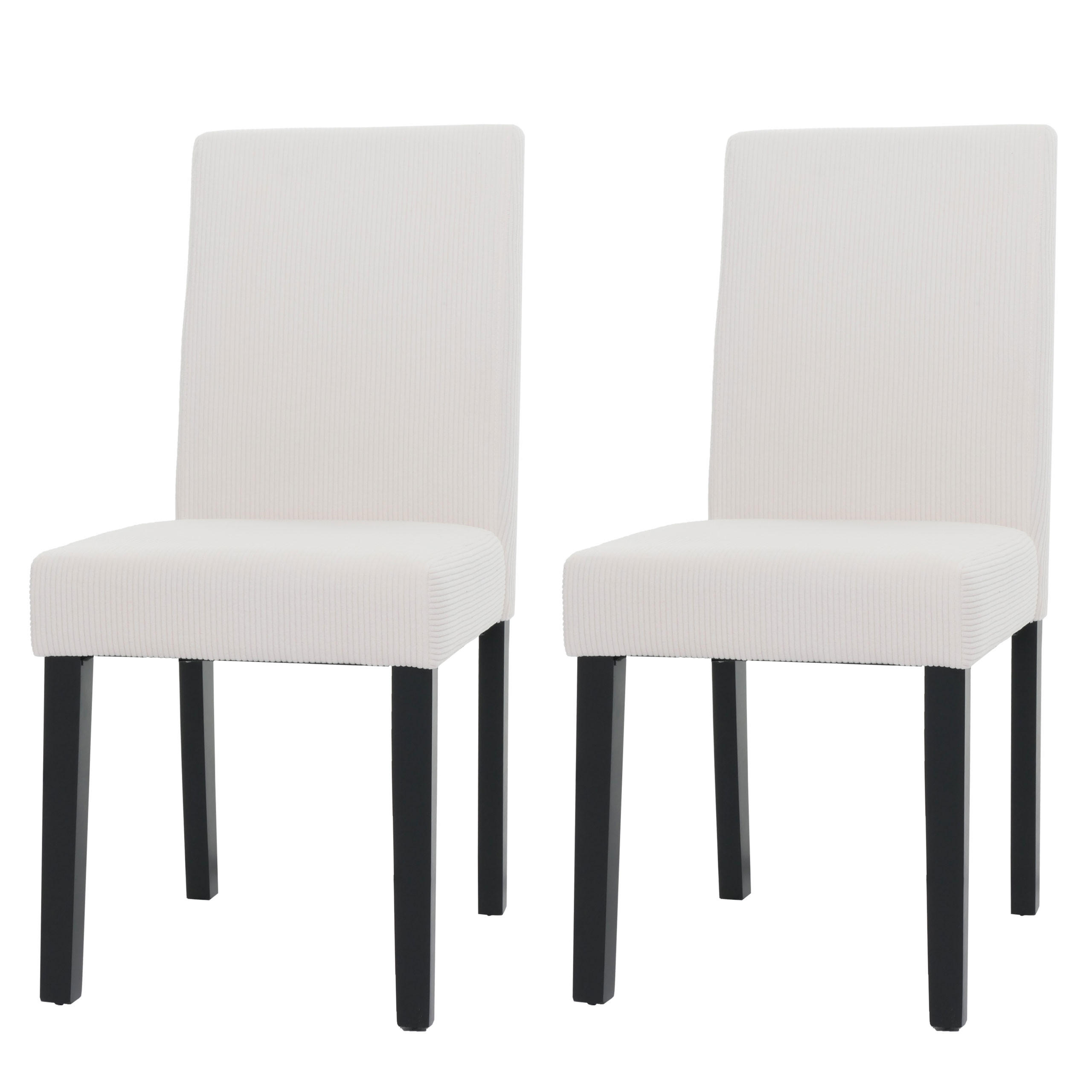 ESSZIMMERSTUHL Cremeweiß 2er-Set - Weiß, Textil (42/90/50cm) - MCW