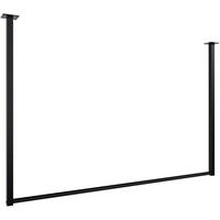 KLEIDERSTANGE 150x38x120 cm-edelstahl-Metall - Schwarz, Metall (7cm) - CLP