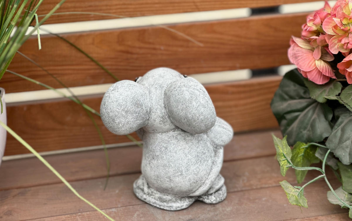 STEINFIGUR Maus Stella frostfest massiver Steinguss - Grau, Stein (12/15/10cm) - stoneandstyle