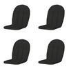 GARTENSTUHLKISSEN Rippe 105/52 cm 4er-Set - Schwarz, Textil (52/5/105cm) - Madison