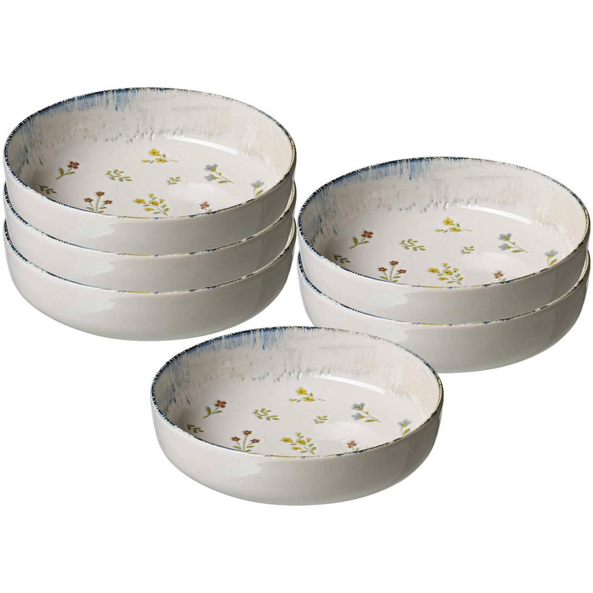 SUPPENSCHALEN Viola bunt ø 18 cm 6er Set - Multicolor, Keramik (18cm) - Ritzenhoff Breker