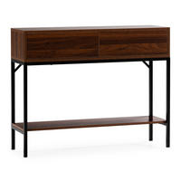 KONSOLENTISCH Auri 2 schubladen Walnuss-Optik - Walnussfarben, Holzwerkstoff (30/100/80cm) - VS Venta-stock