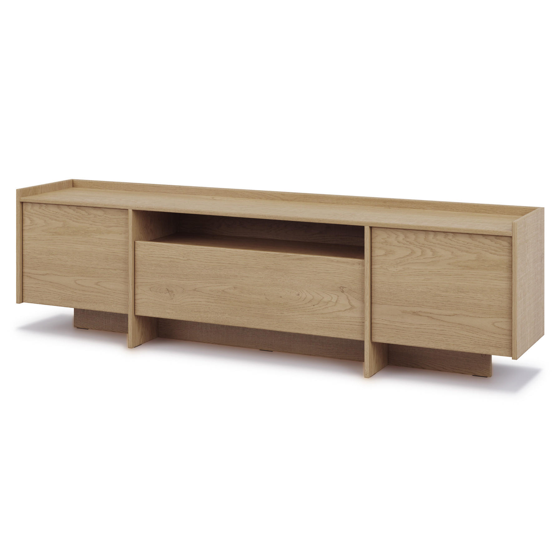 LOWBOARD Juni mit 3 Türen, 200 cm, eiche Cremona - Eichefarben, Holzwerkstoff (198/57/38cm) - Beautysofa