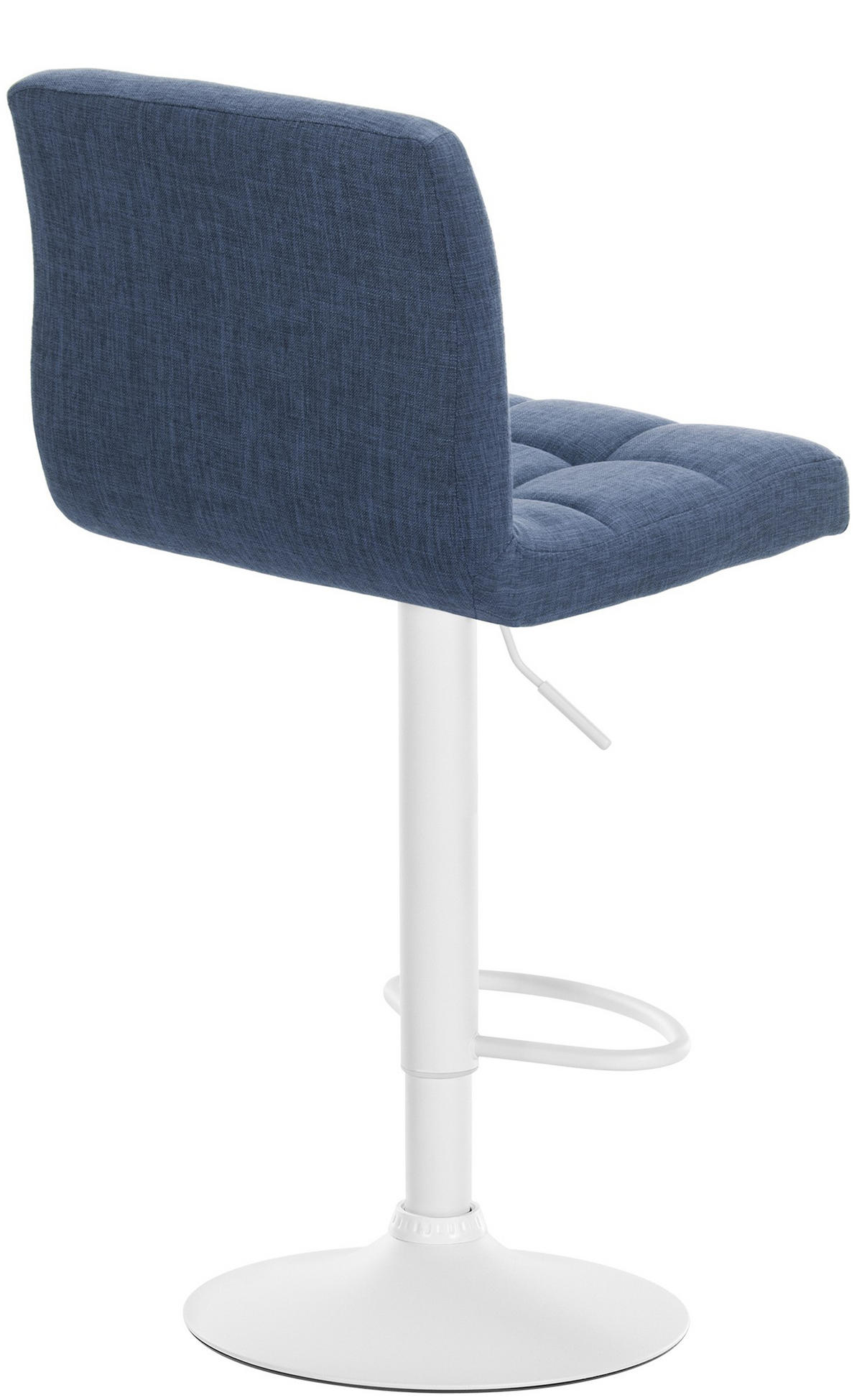 BARHOCKER Cala Stoff weiß blau - Blau/Weiß, Textil/Metall (46/114/47cm) - TPFLiving