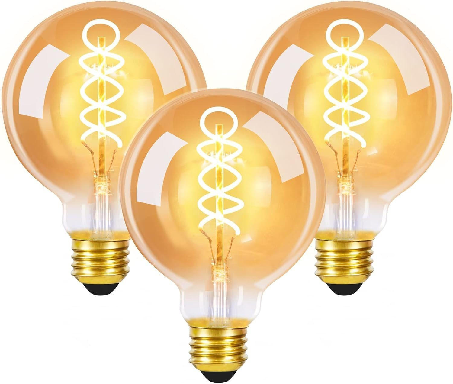 LED žárovky E27 4W (balení 3 ks) - průhledná, sklo (8/12.5cm) - Nettlife