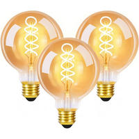 LED žárovky E27 4W (balení 3 ks) - průhledná, sklo (8/12.5cm) - Nettlife