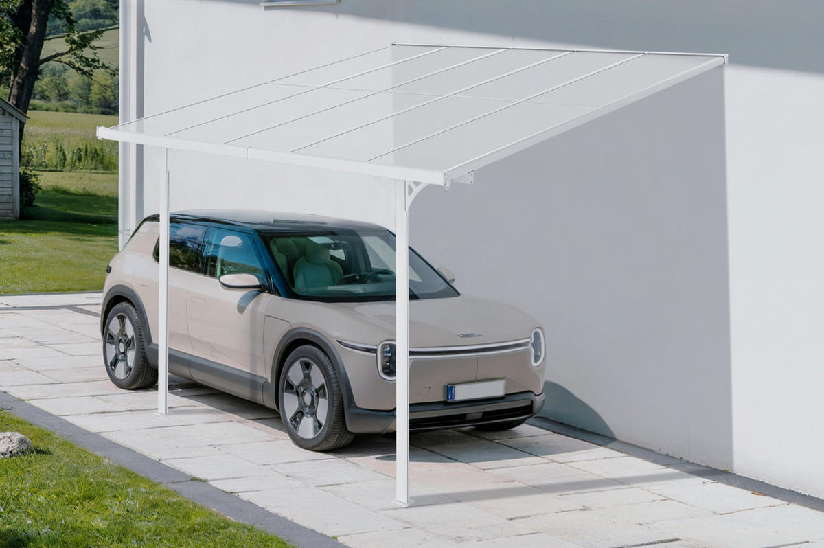 PERGOLA / CARPORT Kleo Weiß 3m x 3m - Weiß, Metall (313/270/300cm) - Cazeboo