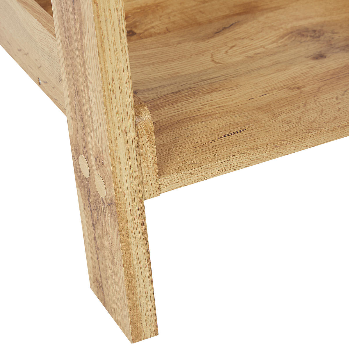 REGAL 5 Fächer Mobile Trio - Hellbraun, Holzwerkstoff (65/167/43cm) - Beliani