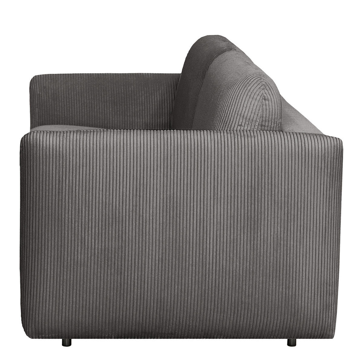 SCHLAFSOFA mit Matratze - Schwarz/Grau, Kunststoff/Textil (194/86/104cm) - home24