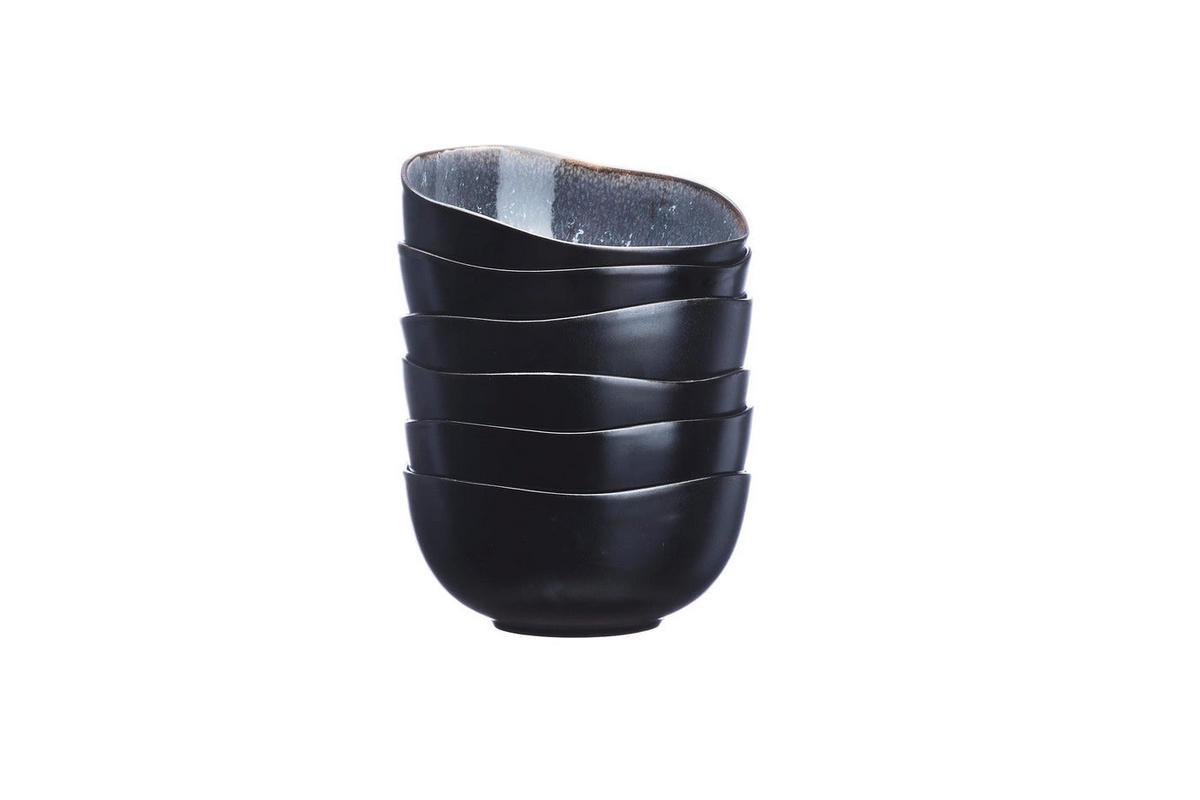 SCHALEN Iris Ø12cm - 6er-Set - Nachtblau - Blau, Keramik (12cm) - Björn