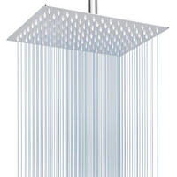 REGENBRAUSE 30 cm Edelstahl Chrom - Silberfarben, Metall (20/1/30cm)