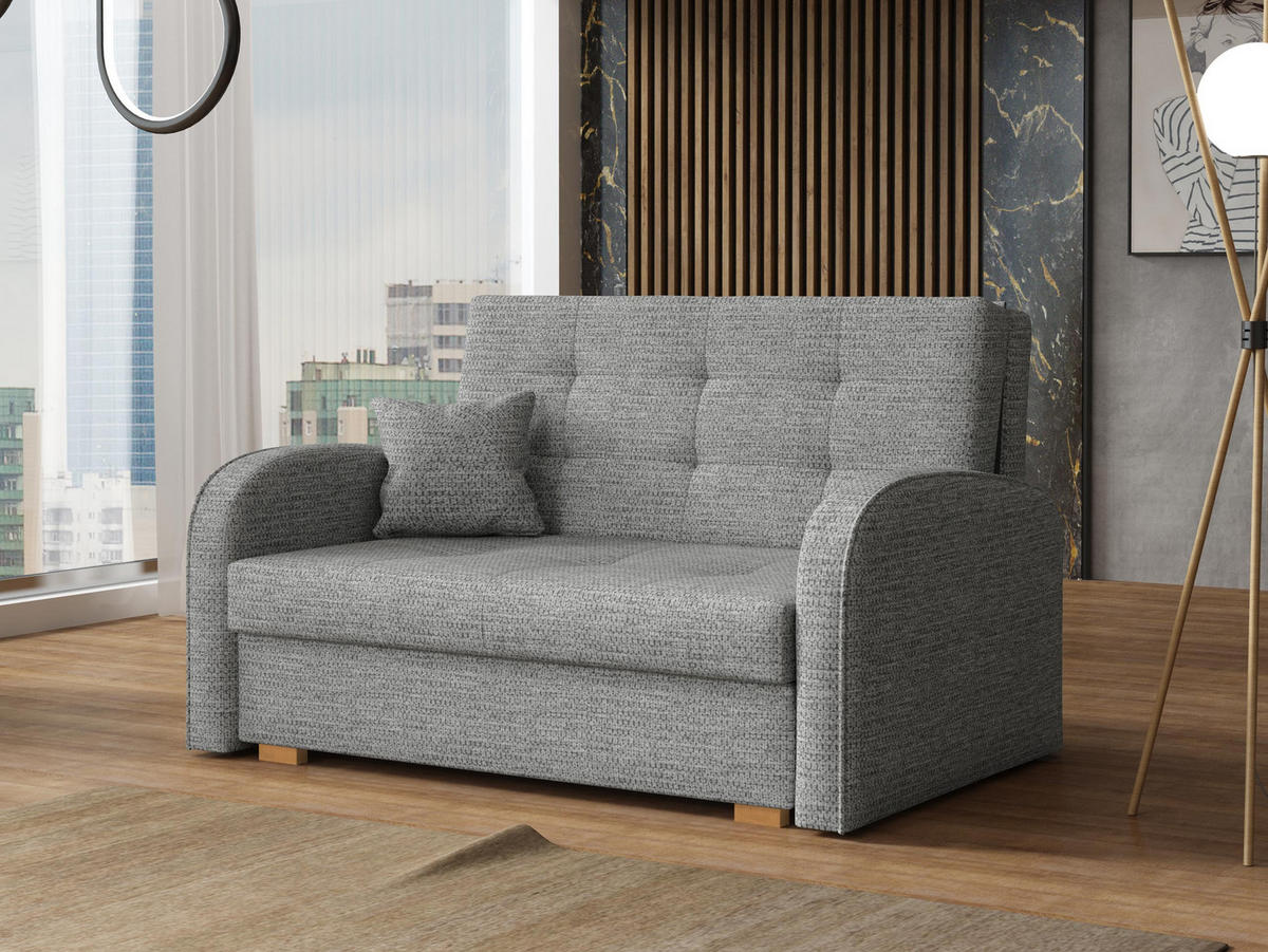 SCHLAFSOFA Viva Gold II - Greige/Braun, Holz/Textil (133/85/98cm) - MIRJAN24