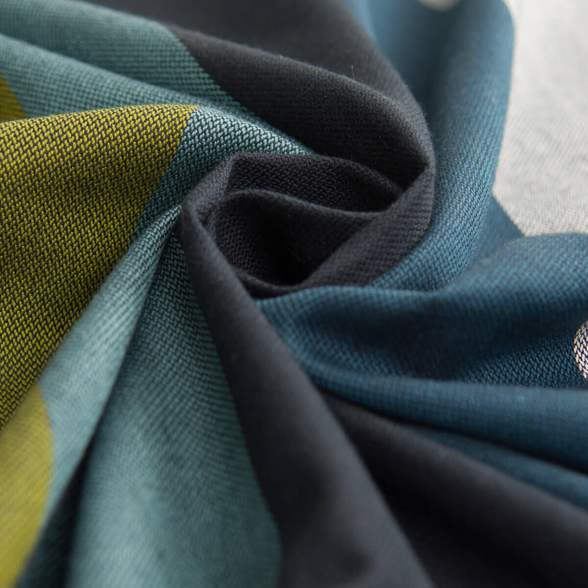 Thumbnail - Hoppediz Babytragetuch, Dunkelblau, Blau, Grün, Grau, Textil, 70x0.1x460 cm, Baby on Tour, Babytragen & Tragetücher