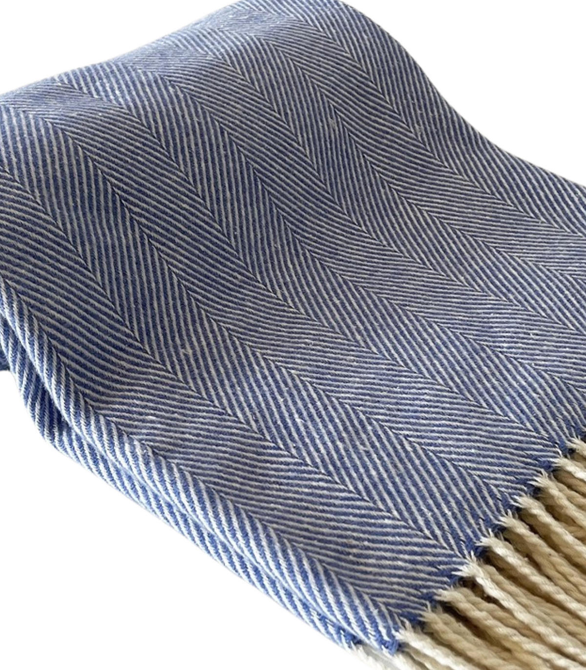 DECKE Balance. Baumwolle und Wolle. 130x170 cm. Blau - Blau, Textil (130/170cm) - SOWL