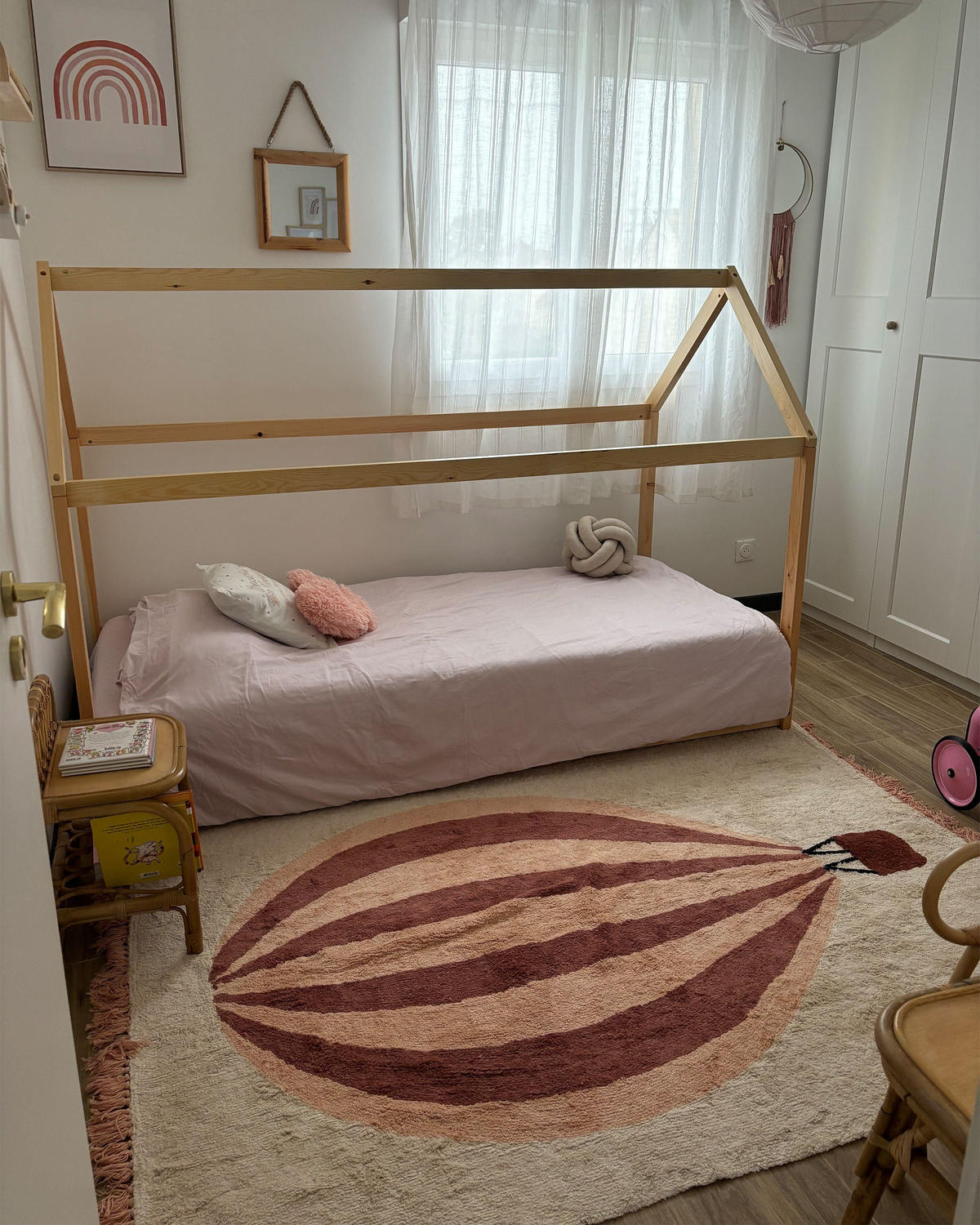 DĚTSKÁ POSTEL DOMEČEK Světlejší Odstín dřeva 90-200 cm Tosse - světle hnědá, dřevo (90/200cm) - Beliani