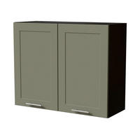 HÄNGESCHRANK Oslo W3/90 Schwarz / Reed Green Matt 90 / 32,5 / 72cm - Schwarz/Grün, Holz/Holzwerkstoff (90/72/32.5cm) - Feldmann-Wohnen