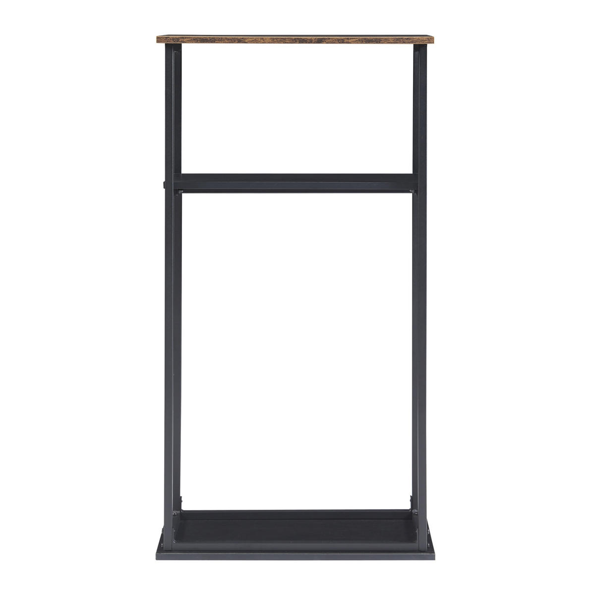 KAMINHOLZREGAL Turku - Schwarz, Metall (60/112/30cm) - [en.casa]