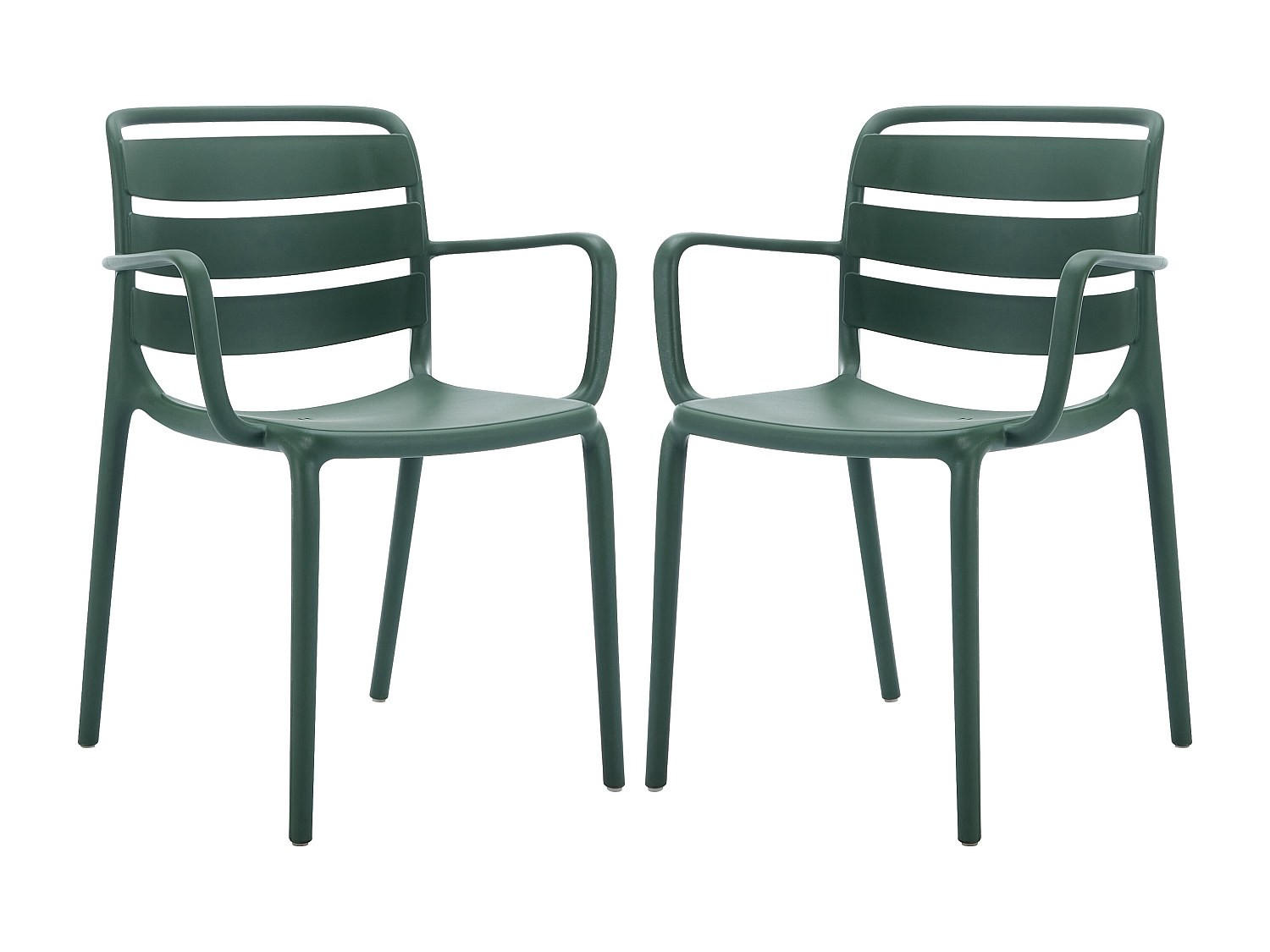 GARTENSTUHL - 2 -Sitzer - Polypropylen - tannengrün - MOAH - Grün, Kunststoff (60/81/56.5cm) - Vente-Unique