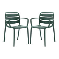 GARTENSTUHL - 2 -Sitzer - Polypropylen - tannengrün - MOAH - Grün, Kunststoff (60/81/56.5cm) - Vente-Unique