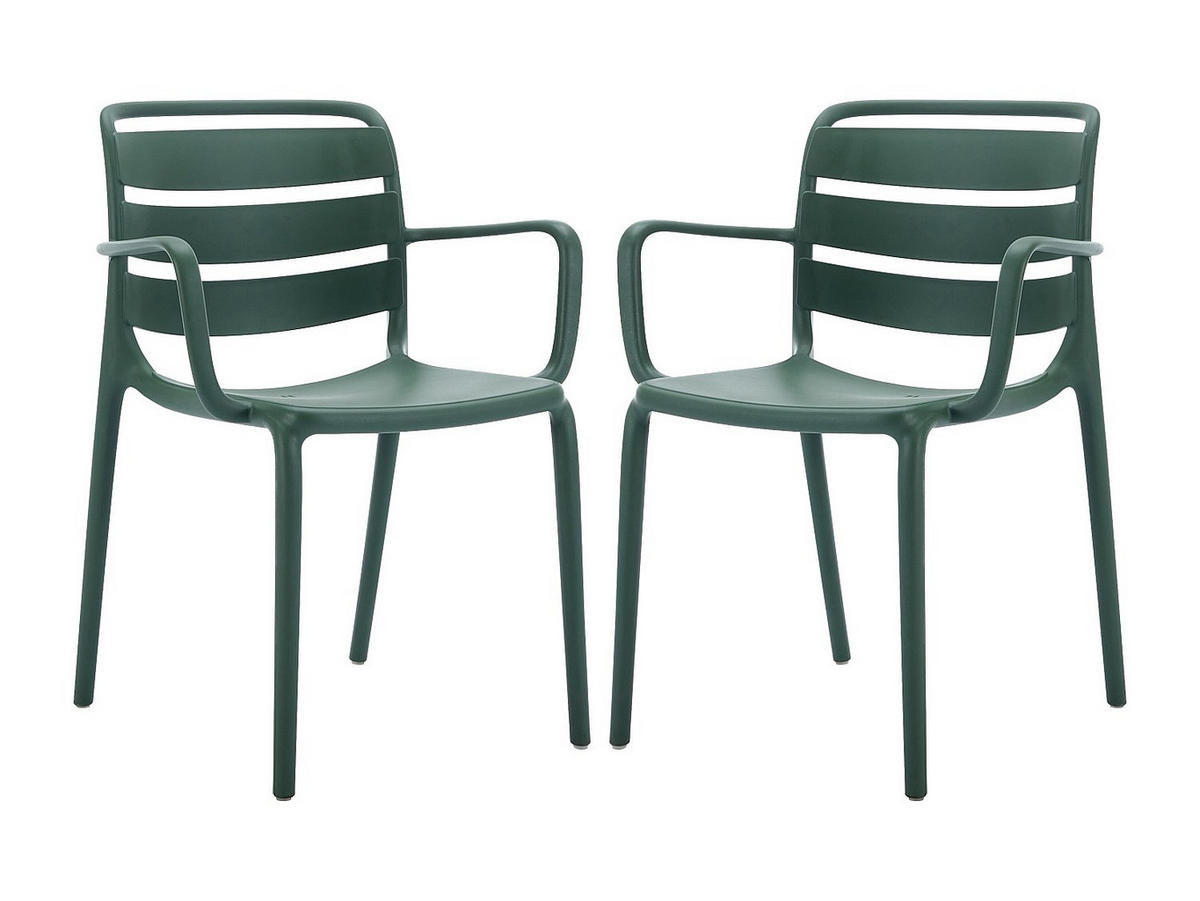 GARTENSTUHL - 2 -Sitzer - Polypropylen - tannengrün - MOAH - Grün, Kunststoff (60/81/56.5cm) - Vente-Unique