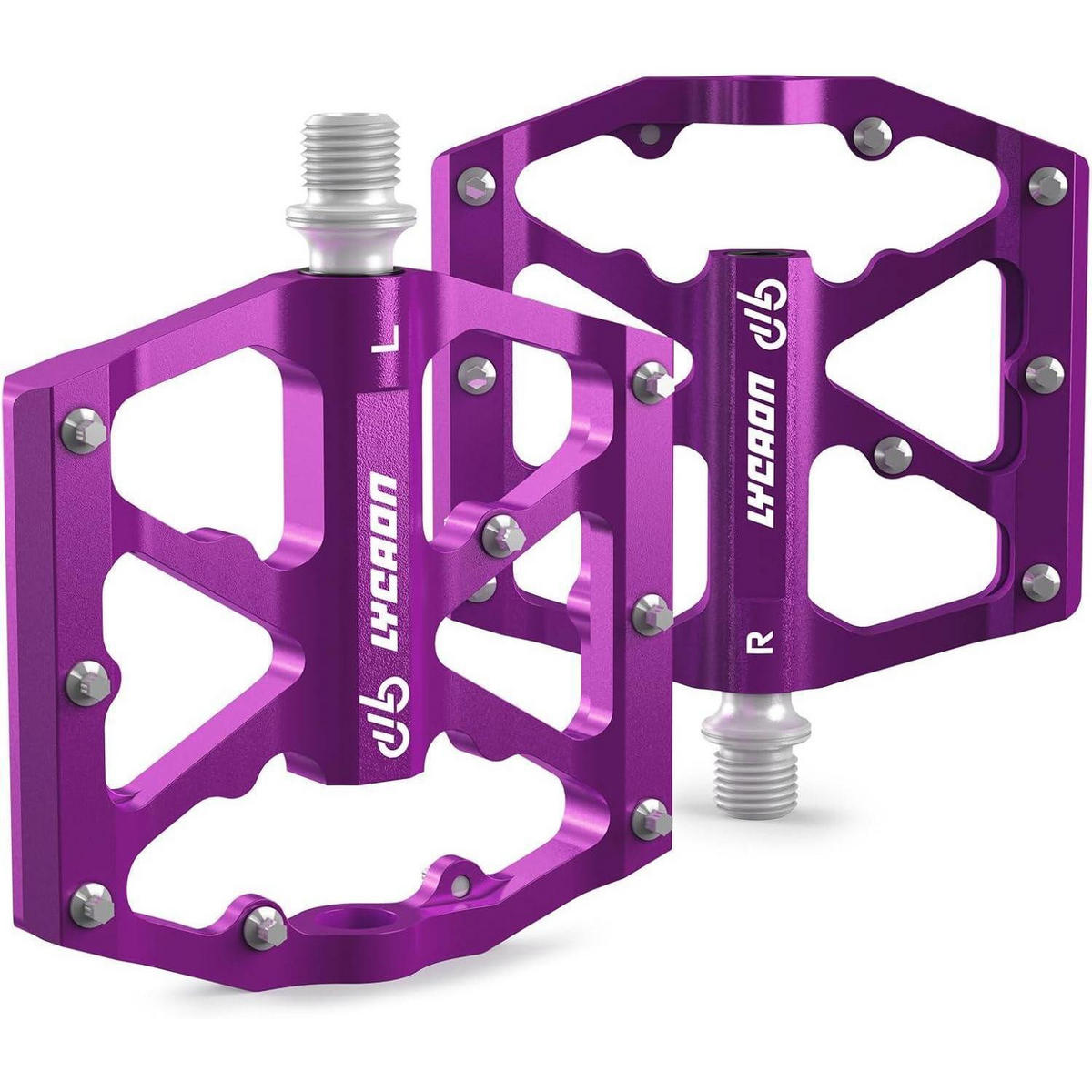 FAHRRADPEDALE Aluminiumlegierung Violett - Violett, Metall (9.6/1.8/10.4cm)