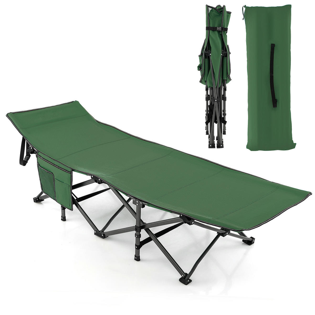 CAMPINGLIEGE Klappbare Grün - Grün, Metall - COSTWAY
