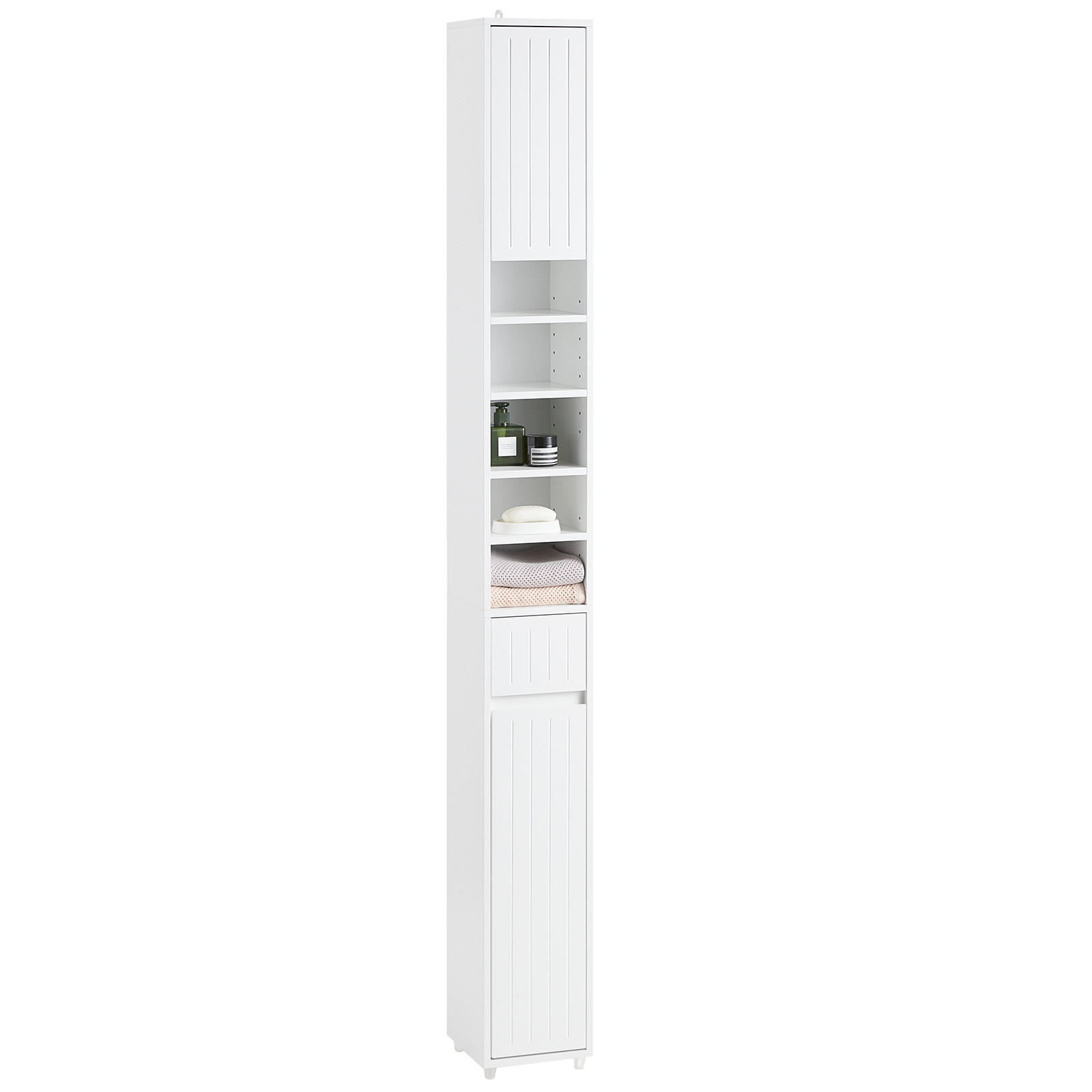 HOCHSCHRANK Weiß - Weiß, Holzwerkstoff (20/180/20cm) - SoBuy