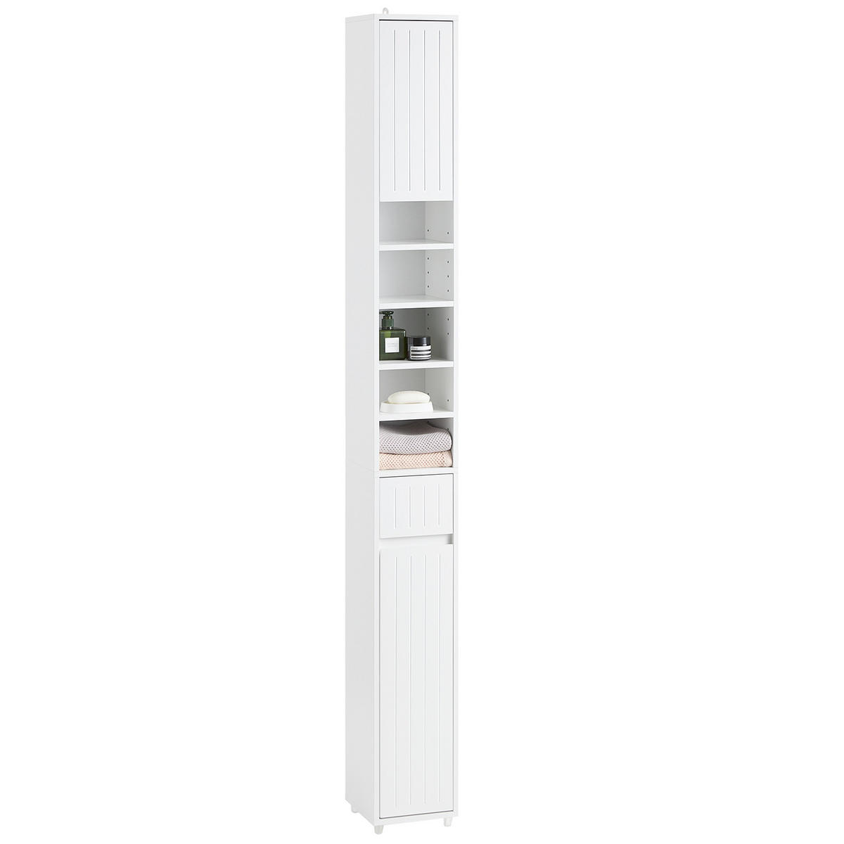 HOCHSCHRANK Weiß - Weiß, Holzwerkstoff (20/180/20cm) - SoBuy