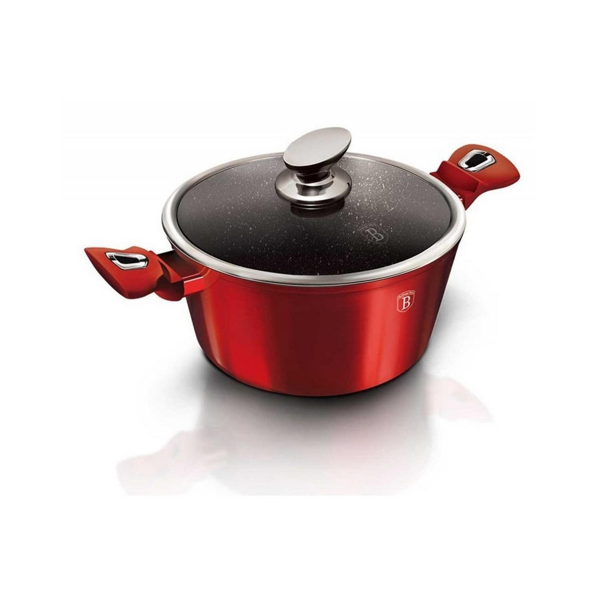 TOPF Rot 30/30/13.5 cm BH6192 - Rot, Metall (30cm) - Berlinger Haus