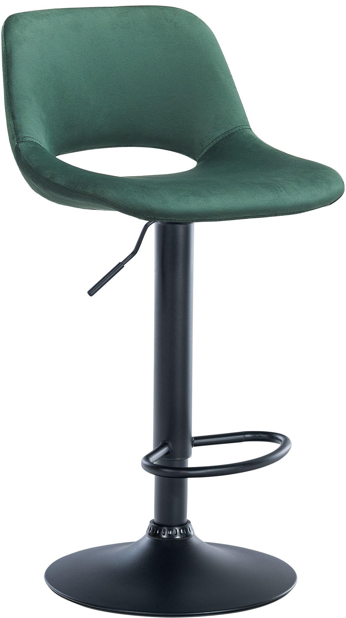 BARHOCKER Samt grün - Grün, Textil (42/86/46cm) - CLP