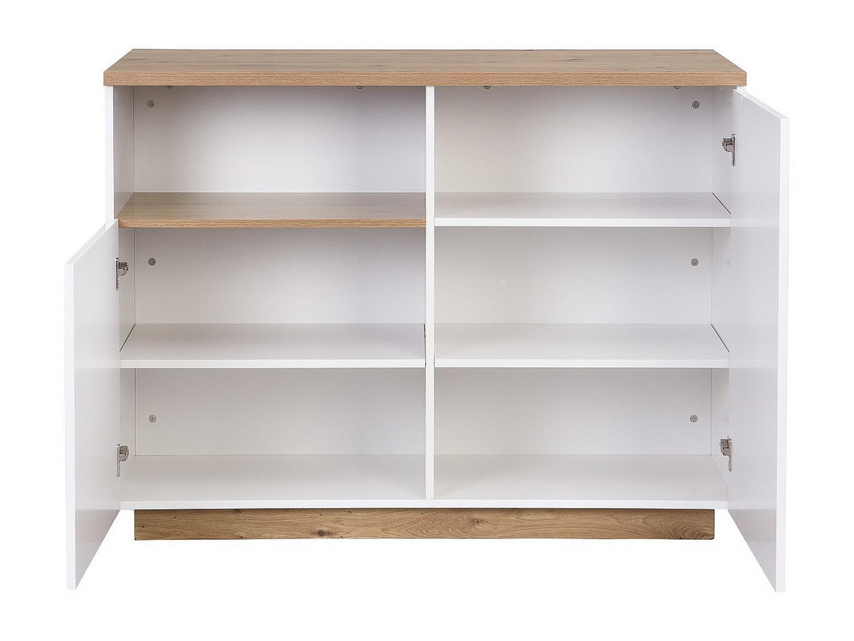 KÜCHENINSEL mit 2 Türen & 1 Ablagefach aus MDF - Holzfarben & Weiß - CORELINA - Naturfarben, Holz (120/90/60cm) - Vente-Unique