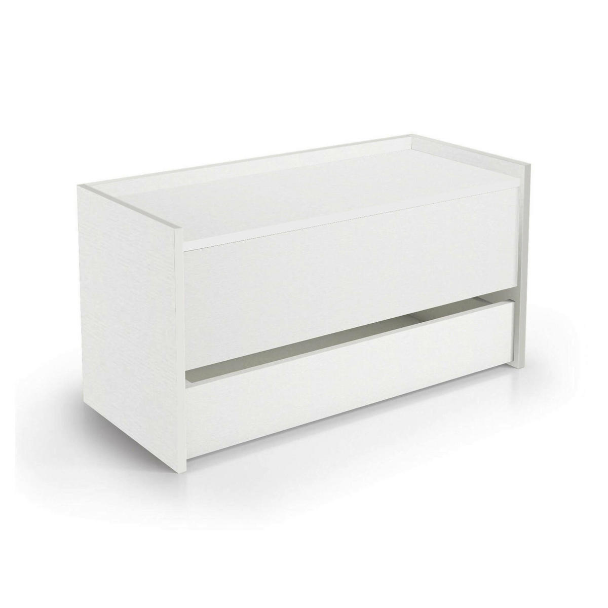 TRUHENBANK Weiß 40/90/46 cm - Weiß, Holzwerkstoff (90/46/40cm) - DMORA