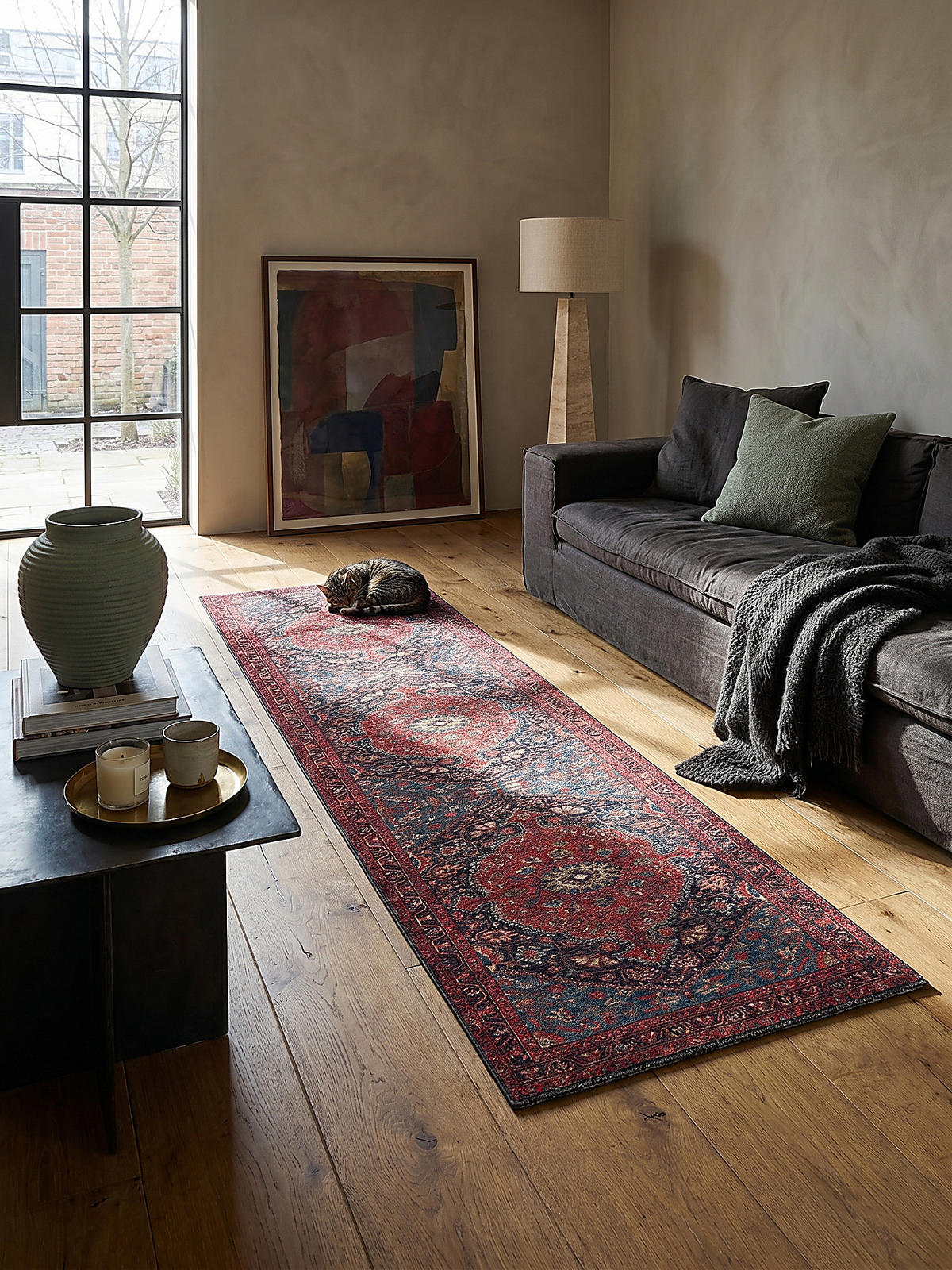TEPPICHLÄUFER HURST 60/230 cm - Rot, Textil (230/60cm) - KADIMA DESIGN