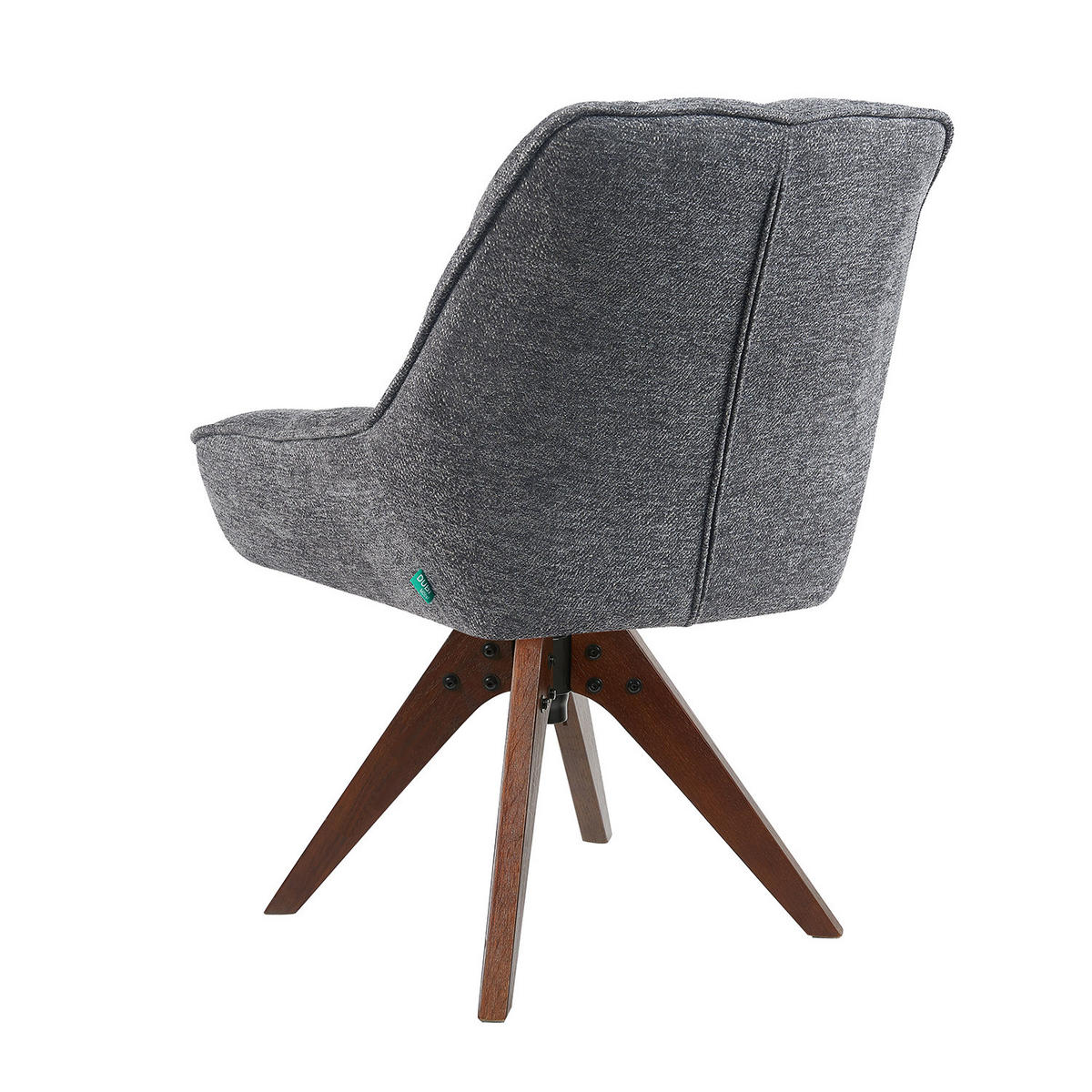 DREHSTUHL Mika-Lio 2er-Set - Nussbaumfarben/Grau, Eichenholz/Holz (60/88/68cm) - DUBI Möbel