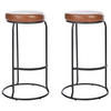BARHOCKERN 2er-Set Braun Milroy - Schwarz/Braun, Kunststoff (43/74/43cm) - Beliani