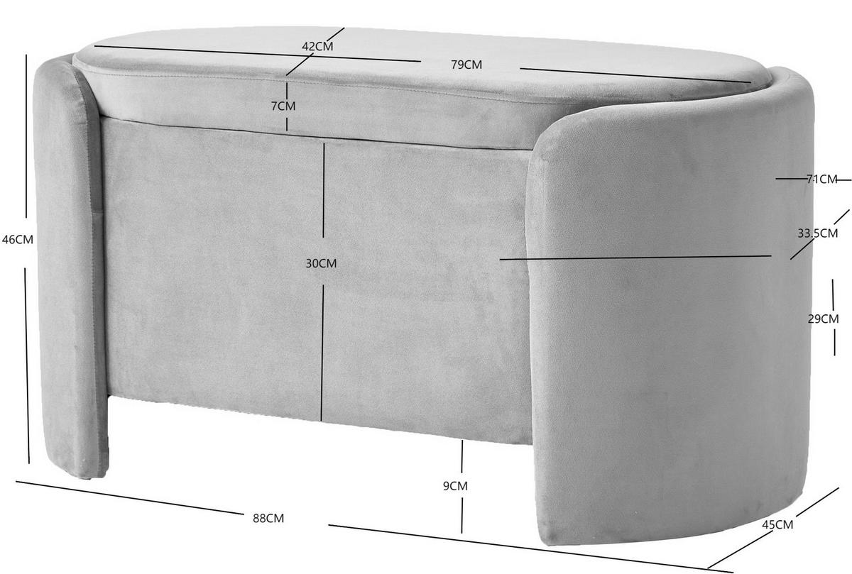 SITZBANK Wolle Weiß - Weiß, Textil (88/46/45cm) - Nordlys