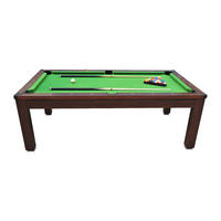 BILLARDTISCH - 8 Personen - Holz, Platte - Naturfarben Dunkel, Grün - - Naturfarben, Holz (207.7/114.2cm) - Vente-Unique