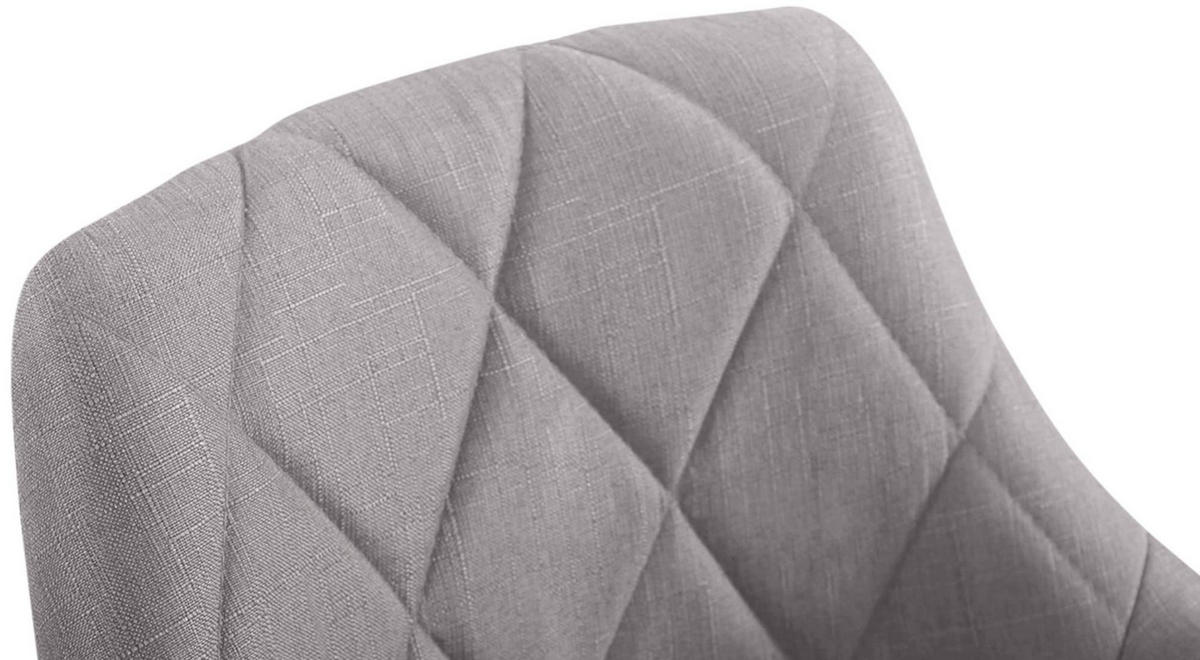 ARBEITSHOCKER Lazius Stoff grau - Grau, Metall (47/82/49cm) - TPFLiving