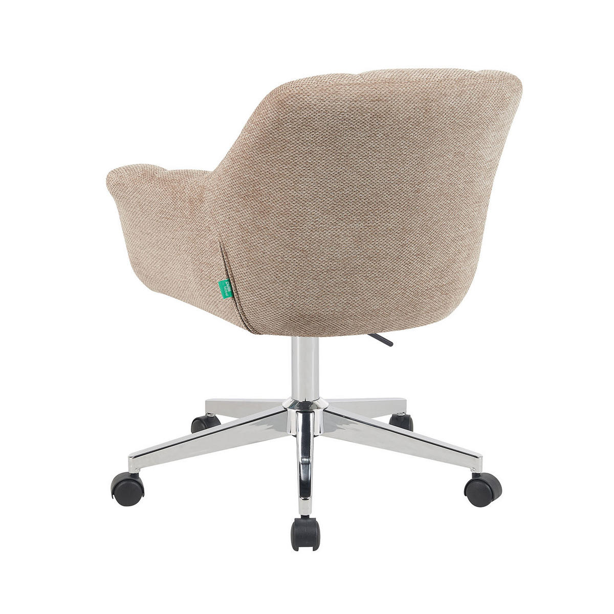 BÜROSTUHL Mika-Nio - Chromfarben/Beige, Textil/Metall (65/78/66cm) - DUBI Möbel