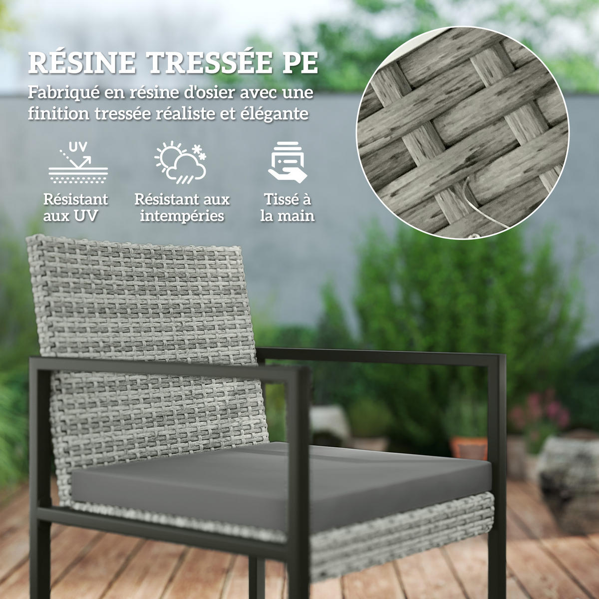 GARTENESSGRUPPE DE-13624 8-sitzig mit Glastisch & Polster Grau - Grau, Metall - ComfortXL
