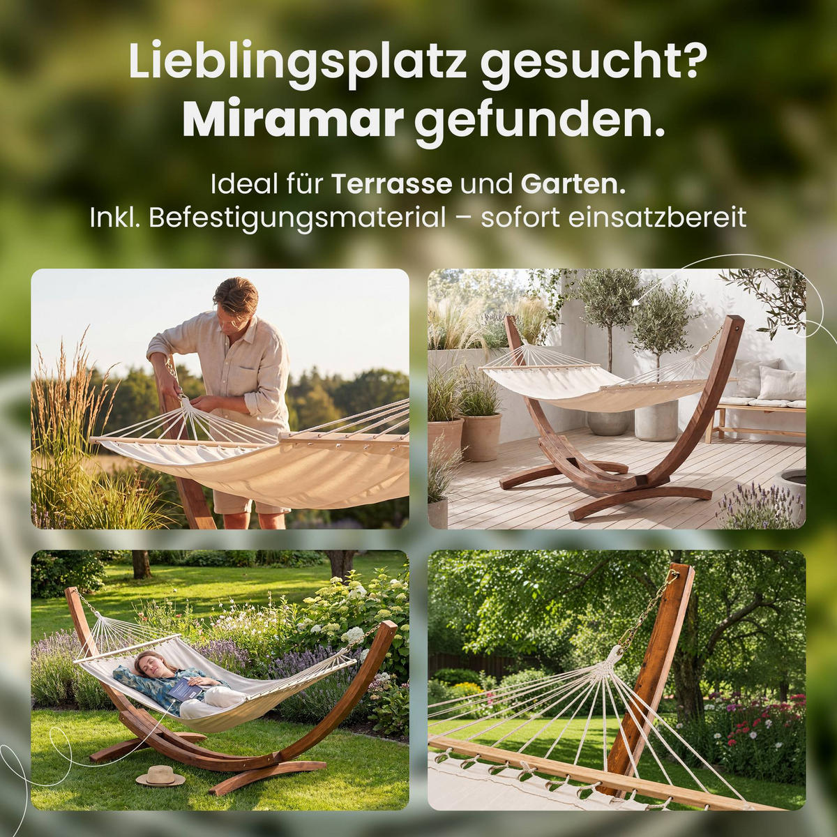 HÄNGEMATTE Stoff Creme - Creme, Textil (120/107/400cm) - CLP