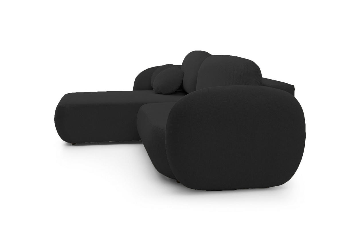 ECKSOFA OLIO L-Form Schlaffunktion mit Bettkasten, lose Rückenkissen, freistehend, LINKS 174x248 cm Graphite-coloured - Graphitfarben, Holz/Textil (174/248cm) - DomoHome