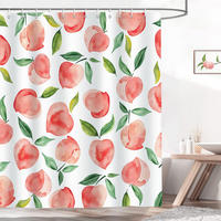 DUSCHVORHANG Rosa wasserdicht maschinenwaschbar mit Haken für Badewannen - Pink, Textil (200/180cm) - MCBOSON
