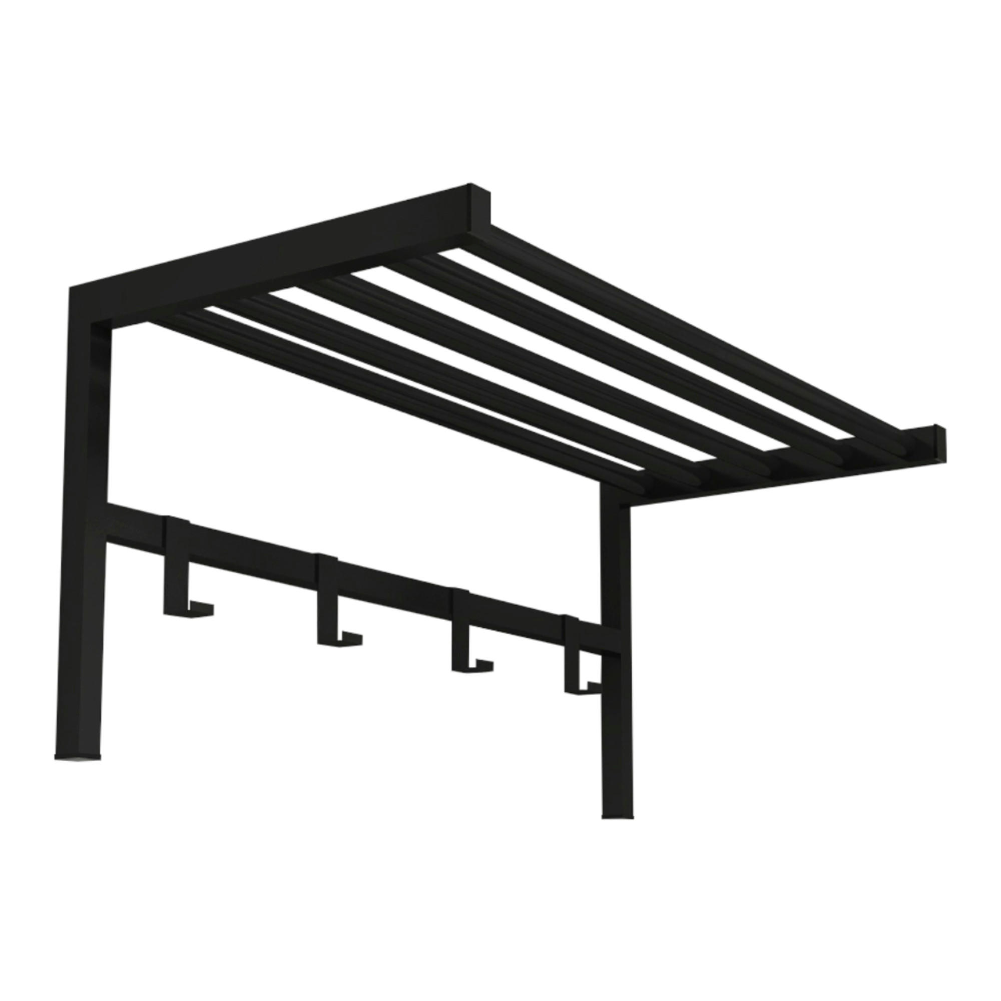 WANDGARDEROBE Tolga - Schwarz, Metall (69/32.5/34cm) - [en.casa]
