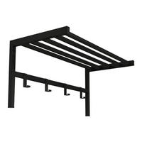 WANDGARDEROBE Tolga - Schwarz, Metall (69/32.5/34cm) - [en.casa]