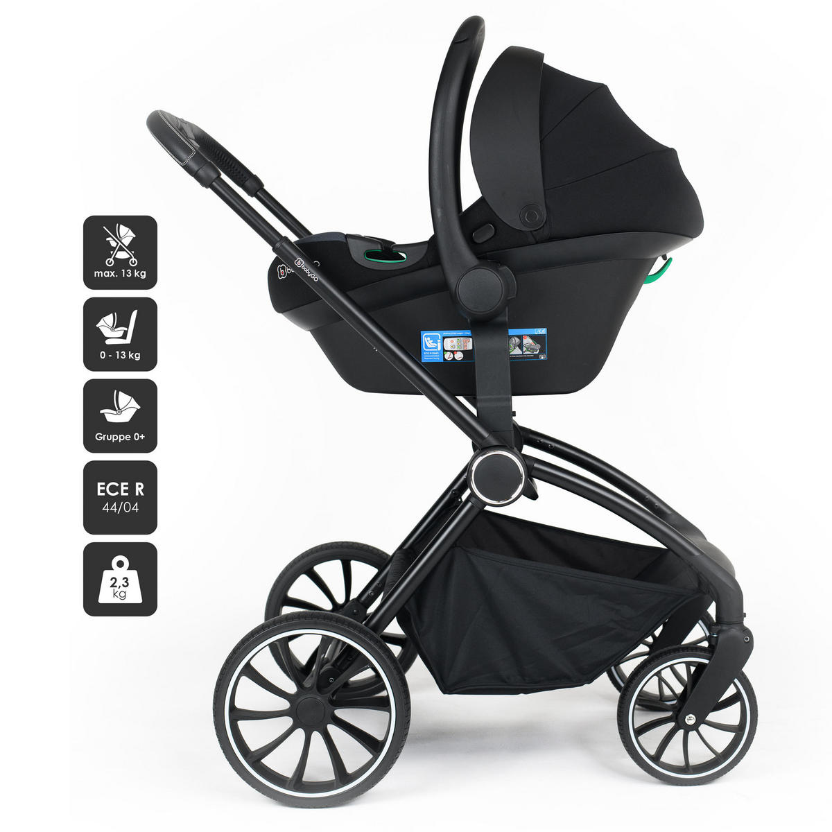 KOMBIKINDERWAGEN Harmony 3in1, beige - Beige, Metall (59/97cm) - BabyGo