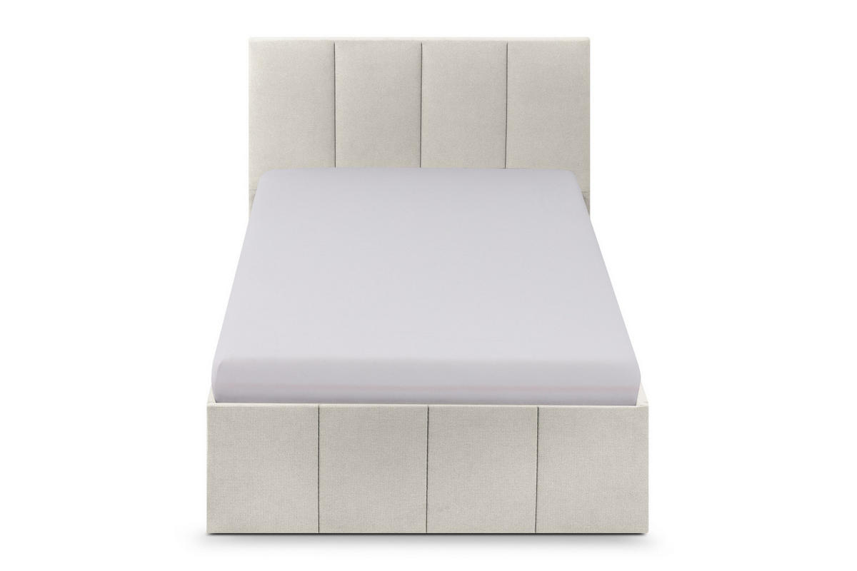 POLSTERBETT Dalas Beige 100 x 200 x 40 cm Stauraum Mit hochwertiger Matratze H2 (bis 100 kg) und Lattenrost - Beige, Holz (100/200cm) - Halmon Schlafkomfort Betten 