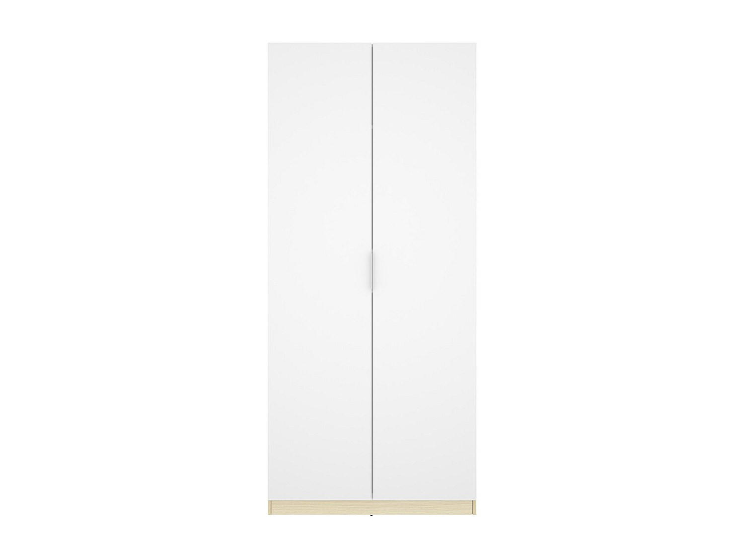 KLEIDERSCHRANK - 91 cm x 51.4 cm - holz - naturfarben hell, weiß Kalony - Naturfarben/Weiß, Holz (91/203.5/51.4cm) - Vente-Unique