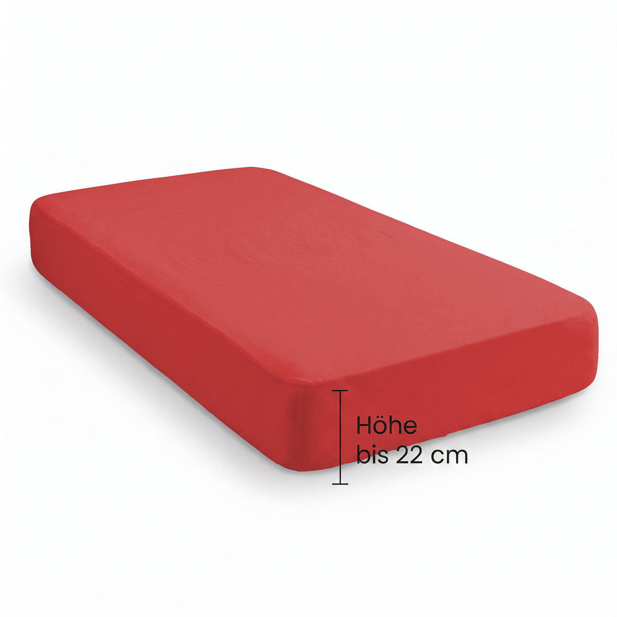 SPANNBETTTUCH Premium Frottee rot, 140x200 cm - 160x200 cm - Rot, Textil (160/200cm) - biberna