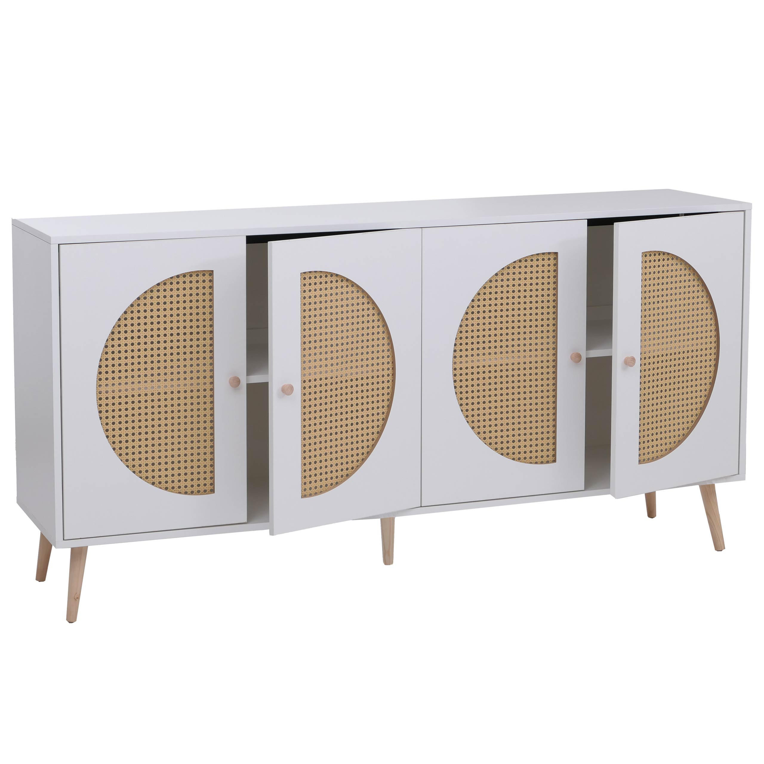 SIDEBOARD Weiß - Weiß, Holzwerkstoff (160/80/40cm) - Jamb